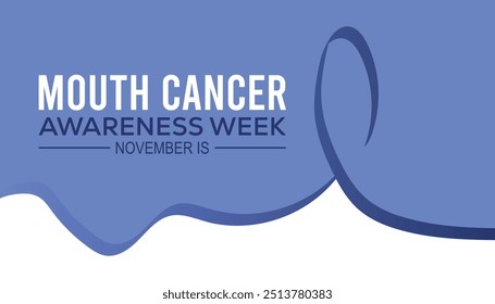 Mouth Cancer awareness week is observed every year on November. Medical Healthcare Awareness concept. background, placard, banner template Vector illustration design.