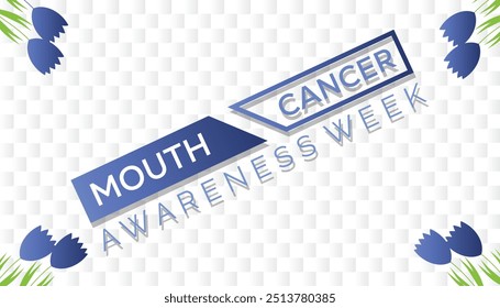 Mouth Cancer awareness week is observed every year on November. Medical Healthcare Awareness concept. background, placard, banner template Vector illustration design.