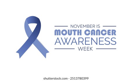Mouth Cancer awareness week is observed every year on November. Medical Healthcare Awareness concept. background, placard, banner template Vector illustration design.