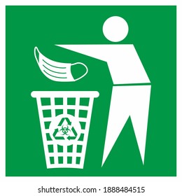 Mouth cap mask Warning and quarantine sign. Lockdown Pandemic stop Coronavirus outbreak covid-19 2019-nCoV. Vector protect icon Lock down sign