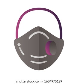 mouth cap protection tool degradient style vector illustration design