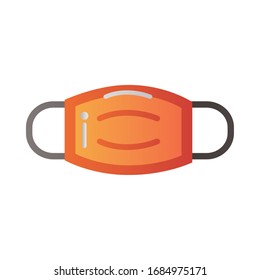 mouth cap protection tool degradient style vector illustration design