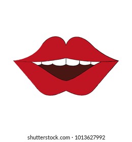 Mouth cartoon isolated