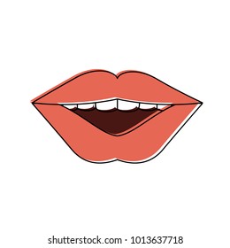 Cartoon Vector Illustration Open Mouth Stock Vector (Royalty Free ...