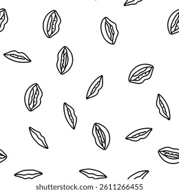 mouth character animation vector seamless pattern thin line illustration