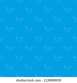 Mouth clown pattern vector seamless blue repeat for any use