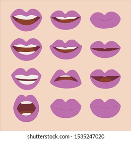 Mouth collection - teeth and lips