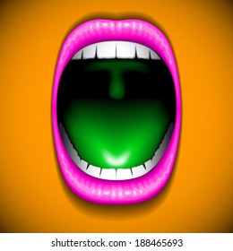 Mouth color open