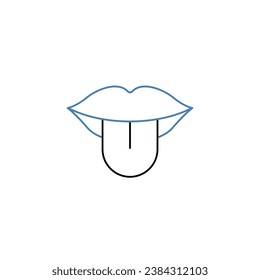 mouth concept line icon. Simple element illustration. mouth concept outline symbol design.