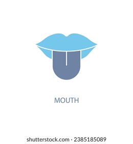 mouth concept line icon. Simple element illustration. mouth concept outline symbol design.