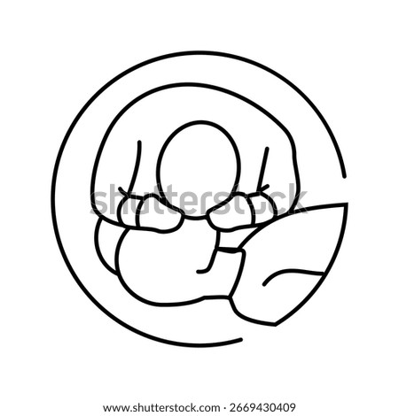 mouth to mouth cpr line icon vector. mouth to mouth cpr sign. isolated contour symbol black illustration