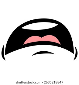 Boca Chorando Desenho Animado Expressão Desenho Vetor Ilustração