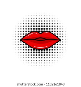 mouth design over dotted background vector illustration on white background
