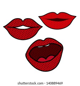 mouth design over dotted background vector illustration