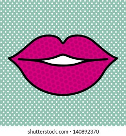 Mouth Design Over Dotted Background Vector Stock Vector (Royalty Free ...