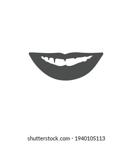 mouth design over lineal background vector illustration