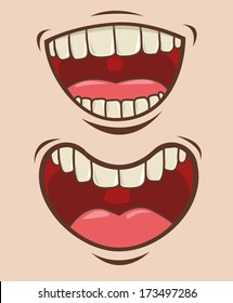 mouth design over pink background vector illustration