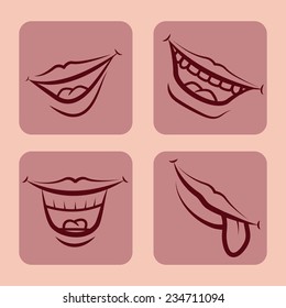 mouth design , vector illustration