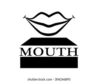 Mouth digital design, vector illustration 10 eps graphic