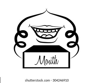 Mouth digital design, vector illustration 10 eps graphic