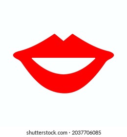 Mouth flat icon isolated vector illustration on white background