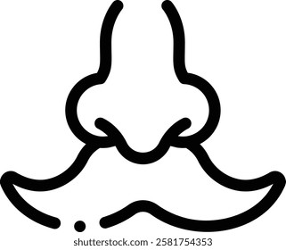 mouth full icon. Thin Linear Style Design Isolated On White Background
