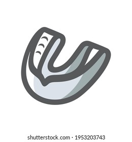 Mouth guard boxer Vector icon Cartoon illustration.