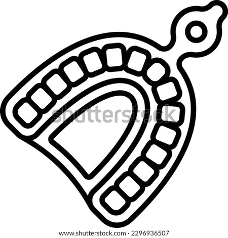 Mouth Guard for Braces Top View concept, orthodontic trainers vector icon design, Dentistry symbol,Health Care sign, Dental instrument stock illustration 