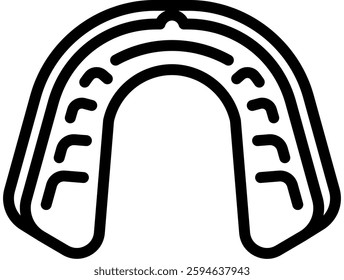 Mouth Guard Icon Element For Design