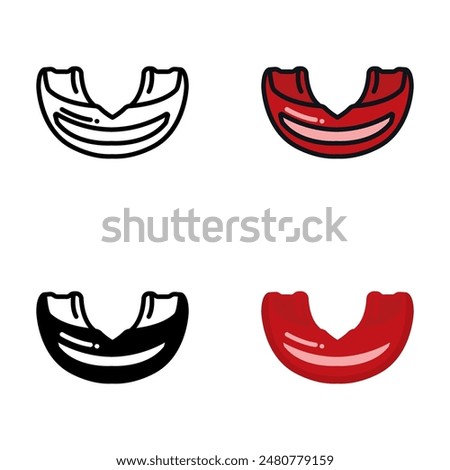 Mouth Guard icon represents a protective device worn over teeth to prevent injuries during sports activities.