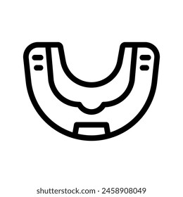 mouth guard line icon illustration vector graphic. Simple element illustration vector graphic, suitable for app, websites, and presentations isolated on white background