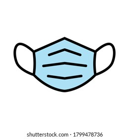 Mouth guard, Mask, Medicine Vector Icon Illustration. eps 10