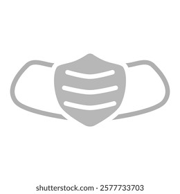 mouth guard, surgical mask, Medicine icon, simple flat style, pictogram logo symbol vector illustration, isolated on white for mobile app