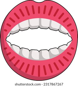 Mouth Guard and teeth concept, Bruxism or Jaw clenching vector icon design, Dentures symbol,Oral Healthcare sign, Dental instrument stock illustration