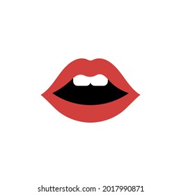 mouth icon design illustration template