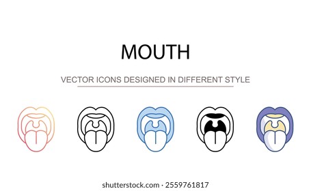 Mouth icon design with white background stock illustration