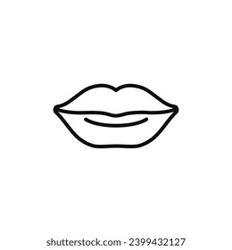 Mouth icon isolated on white background