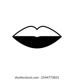 Mouth icon isolated on a white background. Vector illustration.