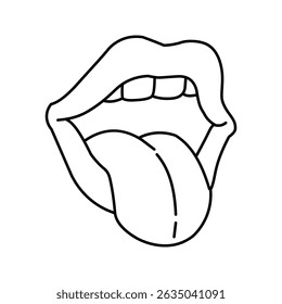 mouth icon on white background