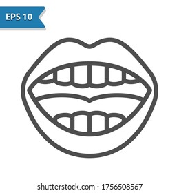 Mouth Icon. Professional, pixel perfect icon, EPS 10 format.