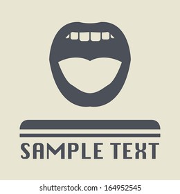 Mouth Icon Or Sign, Vector Illustration