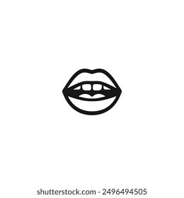 Mouth icon vector. EPS 10 editable vector