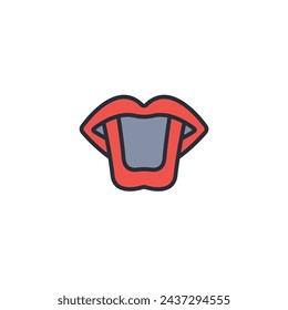 Mouth icon. vector.Editable stroke.linear style sign for use web design,logo.Symbol illustration.