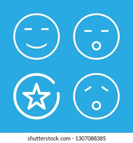 mouth icons set with smiling stroke face with closed mouth and eyes, emoticon with closed eyes and opened mouth and emoticon face with closed eyes and opened mouth vector set