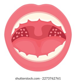 Mouth infection icon cartoon vector. Swab medical. Dental pain