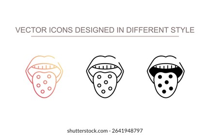 Mouth Infection icon design with white background stock illustration