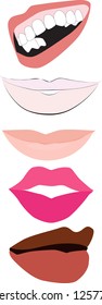 mouth laugh vector, illustration