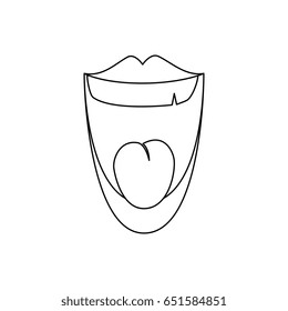 Mouth laughing cartoon
