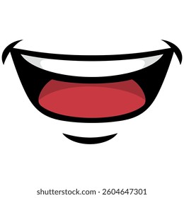 Mouth Laughing Cartoon Drawing Illustration Vector