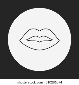 mouth line icon